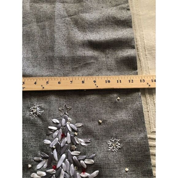 Christmas Table Runner 13”x73” Silver - Picture 5 of 8
